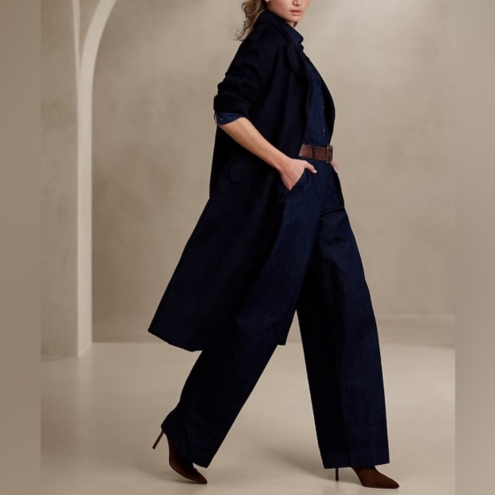 NWT Banana Republic CARYS DOUBLE-FACED COAT Hyper Navy Size Small